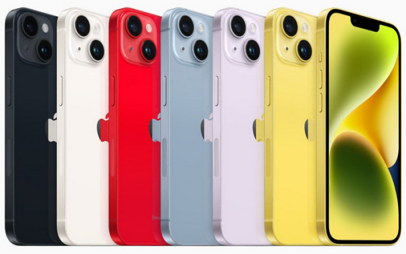 Apple представила iPhone 14 и 14 Plus в жёлтом цвете.