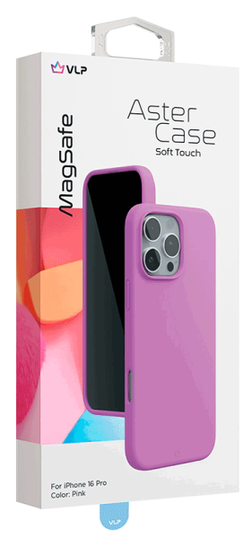 Чехол защитный "vlp" Aster Case с MagSafe для iPhone 16 Pro, розовый
