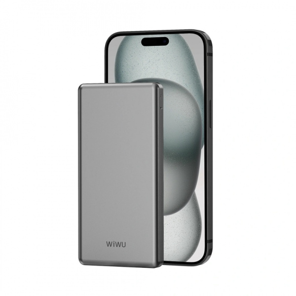 Доп. АКБ WIWU Slim MagSafe 10000mAh Grey