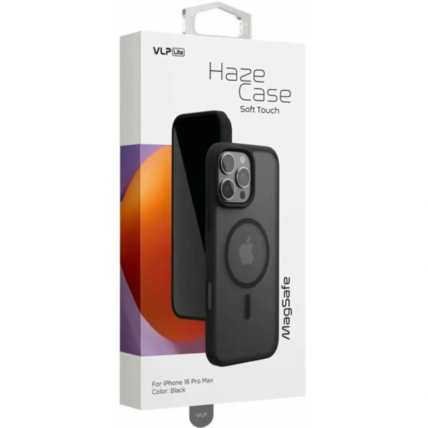Чехол защитный "VLP Lite" Haze Case с MagSafe для iPhone 16 Pro Max, черный