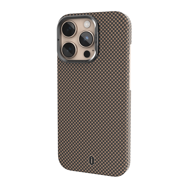 Чехол WIWU Aramid Armor MagSafe 16 Pro Max (Red/Gold)