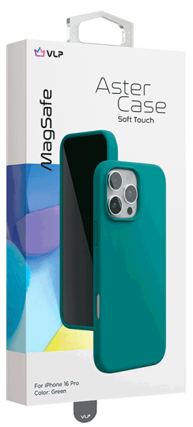 Чехол защитный "vlp" Aster Case с MagSafe для iPhone 16 Pro, зеленый