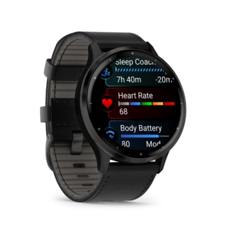 Часы Garmin VENU 3 Slate includes Leather Band