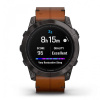 Часы Garmin EPIX Pro Gen 2 Sapphire Carbon Gray 51mm Chestnut Leather Band
