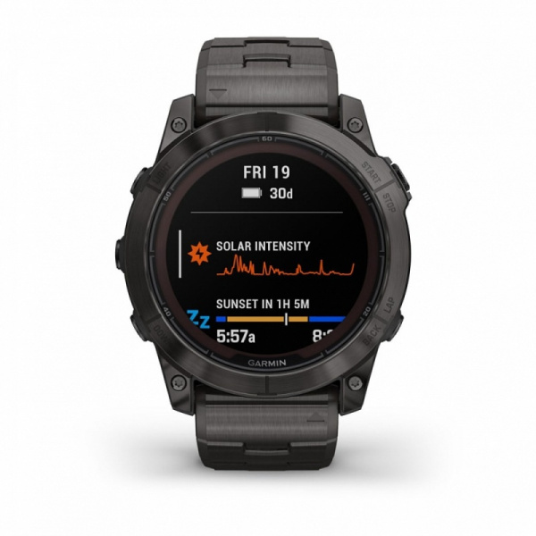 Часы Garmin FENIX 7X Pro Sapphire Solar Carbon Gray with Vented Titanium Bracelet