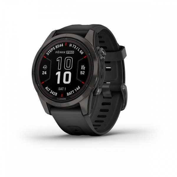Часы Garmin FENIX 7S Pro Sapphire Solar Carbon Gray