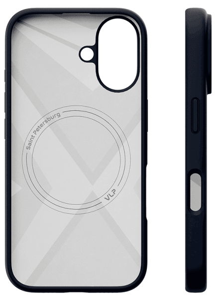 Чехол защитный "vlp" Aster Case с MagSafe для iPhone 16, темно-синий