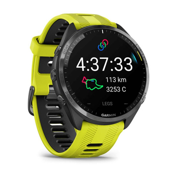 Часы Garmin FORERUNNER 965 Carbon gray with Amp Yellow Silicone
