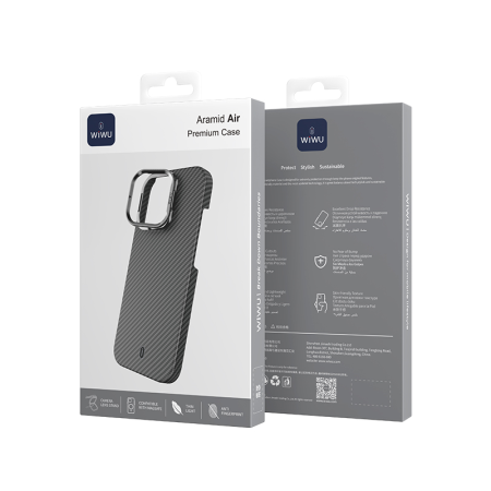 Чехол WIWU Aramid Air MagSafe 16 Pro (Black)