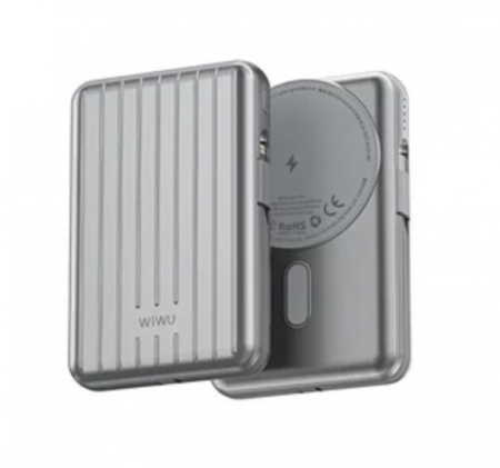 Доп. АКБ WIWU Trunk Series MagSafe 20000mAh 22.5W Silver