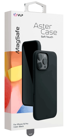 Чехол защитный "vlp" Aster Case с MagSafe для iPhone 16 Pro, черный