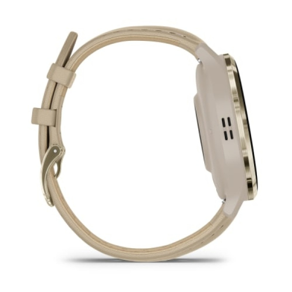 Часы Garmin VENU 3s Soft Gold includes French/Gray Leather Band