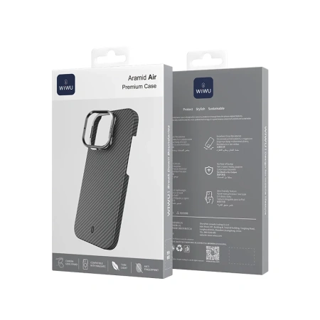 Чехол WIWU Aramid Air MagSafe 16 Pro Max (Black)