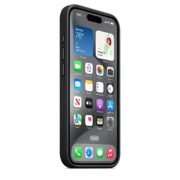 Чехол Apple iPhone 15 Pro FineWoven Case with MagSafe (Black)