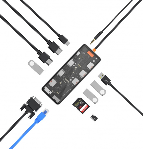 Адаптер HUB WIWU Linker 12in1