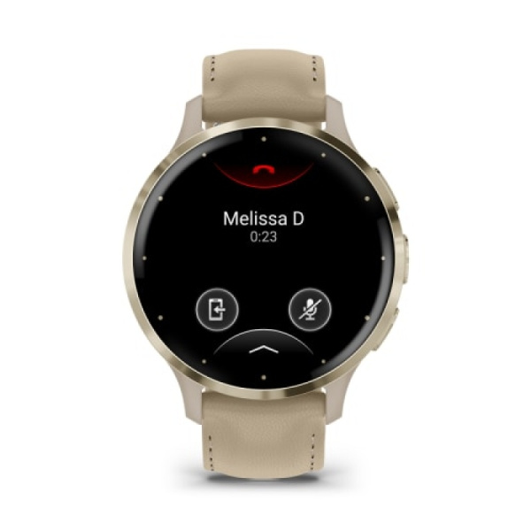 Часы Garmin VENU 3s Soft Gold includes French/Gray Leather Band