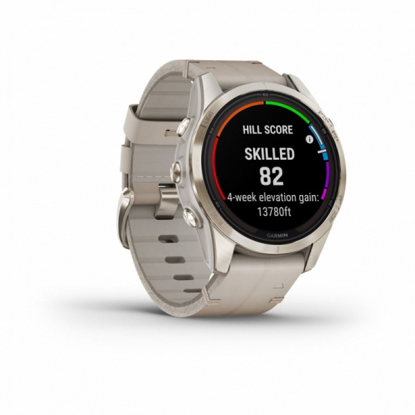 Часы Garmin FENIX 7S Pro Sapphire Solar Soft Gold Leather Band